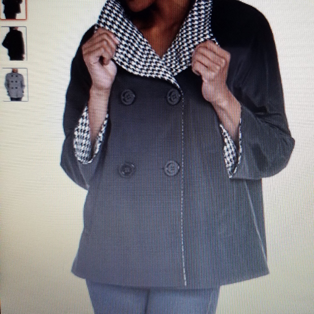 Jones New York Reversible Houndstooth Jacket